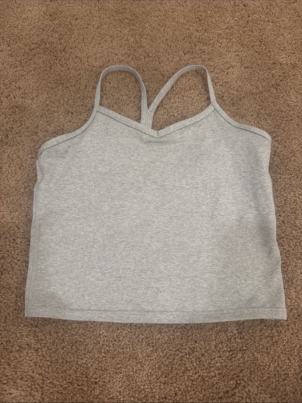 Athleta Light Gray Girls' Tank Top - Heathered